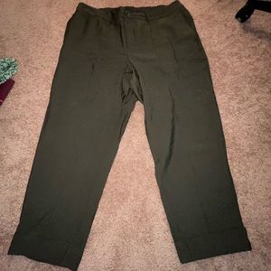 A new day green pin tuck ankle pant